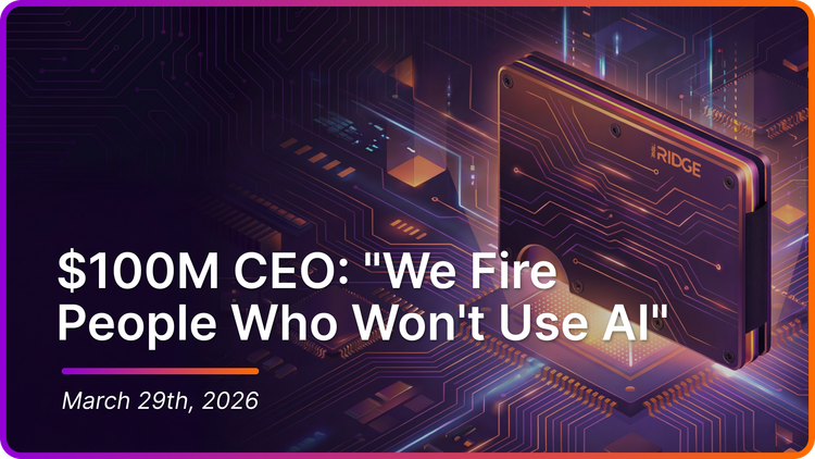 $100M CEO: "We Fire People Who Won't Use AI" (Not People Replaced by It)